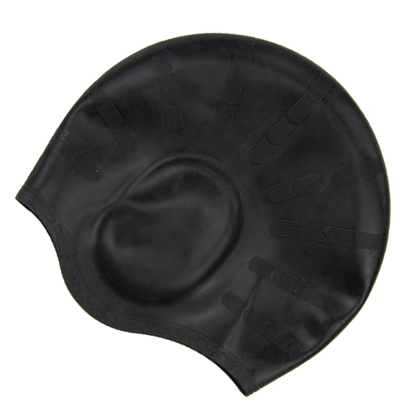 Badmuts Met Oor Zakken Lang Haar Grote Mannen Dames Hoed Siliconen Zwemmen Hoed