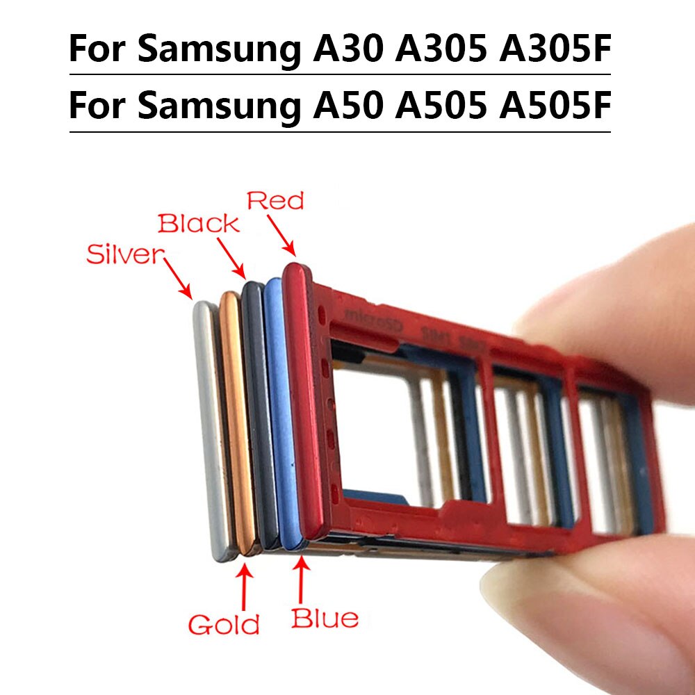 Voor Samsung Galaxy A30 A50 A305F A505F A305 A505 Enkele Dual Sim Card slot lade Houder reparatie deel