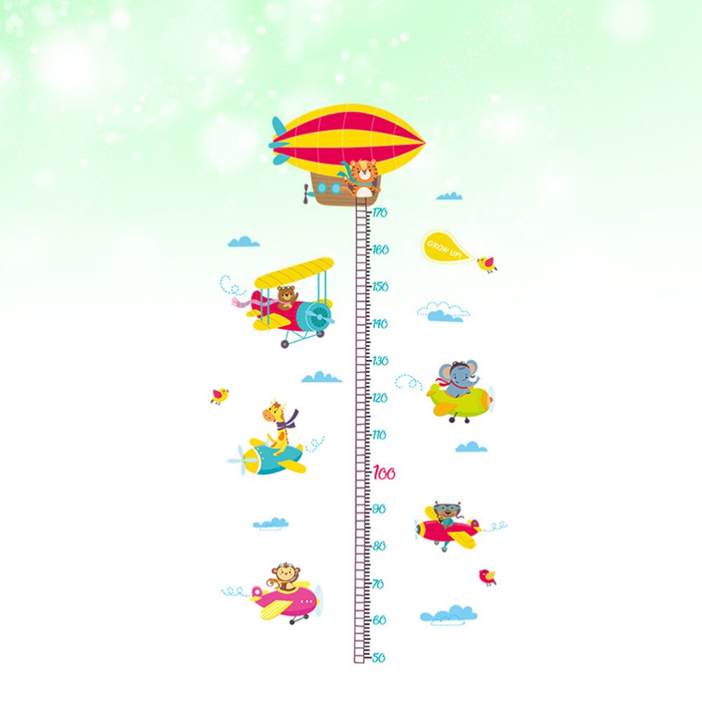 1PC Kids Funny Removable Cartoon Animal Height Measure Sticker for Kindergarten