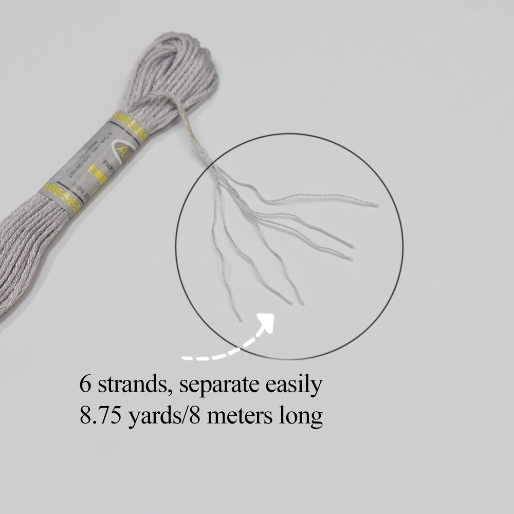 Random DM* Color Sets Soft Egyptian Cotton Embroidery Thread Yarn Crochet String Craft handmade 8 meters mixed labels