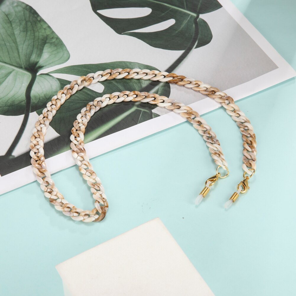 Skyrim – chaîne acrylique pour lunettes de soleil, porte-cordon, sangle de cou, pour femmes et hommes: Light Brown - gold