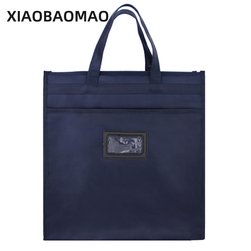 Vertical Canvas Document Holder bag Storage for A4 Paper Portable Pocket Bill Pouch File Folder Office School Supplies