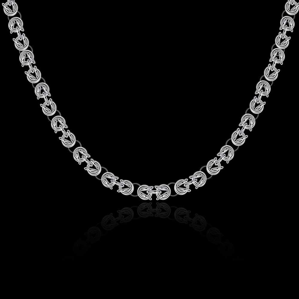 925 Sterling silber halsketten, edel, luxuriös, wunderschöner anhänger, herren- und damenkette, hochzeit, wasserhahn, 20 zoll, silberschmuck