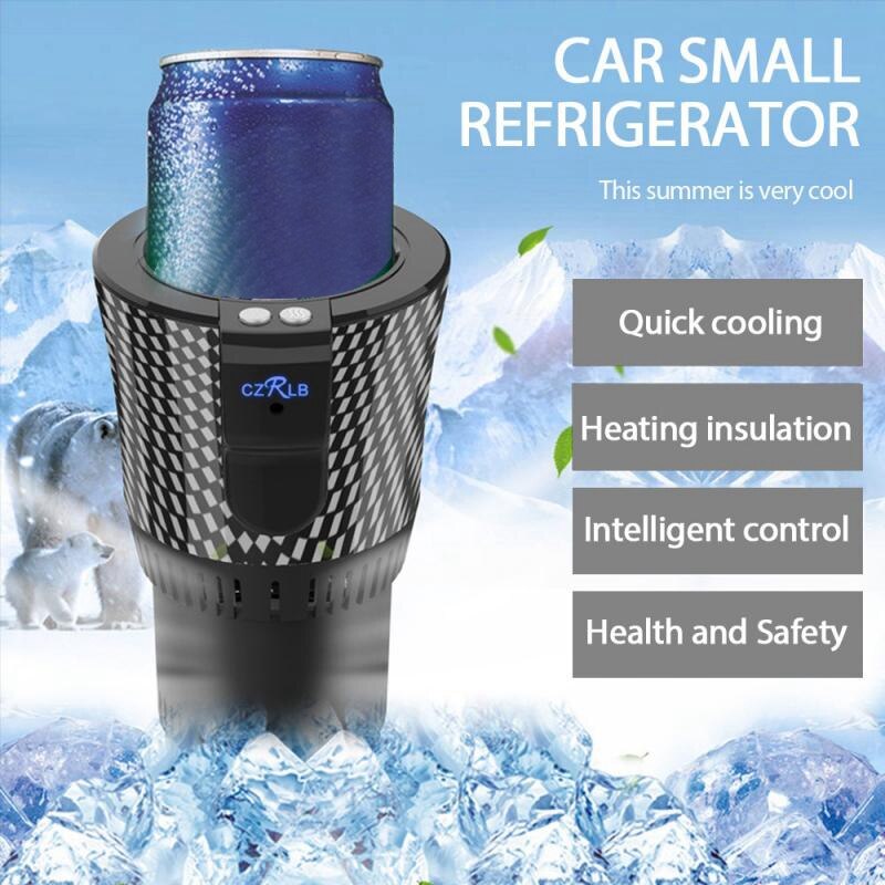 Taza de enfriamiento de la calefacción del coche de 12V para el refrigerador del coche de la Oficina soporte para tazas y copas inteligente vaso de bebidas de enfriamiento lata de bebidas