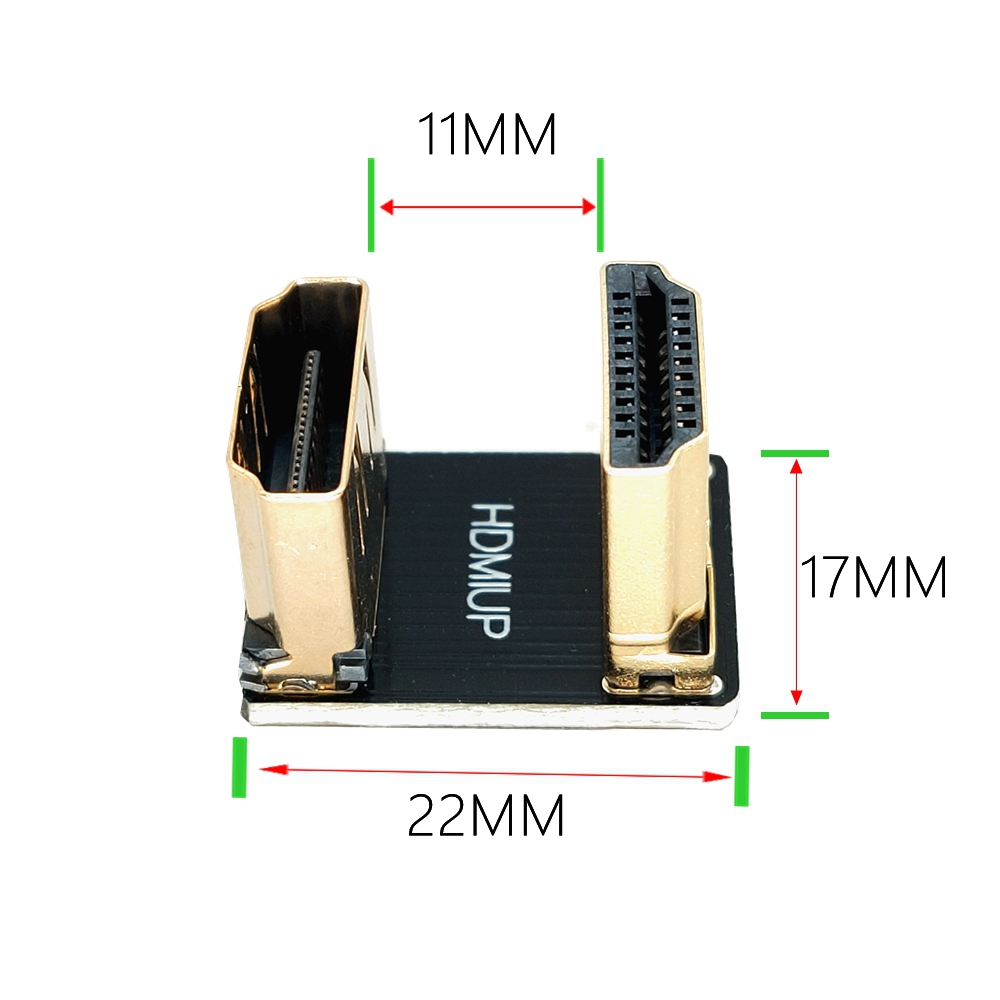 HDMI adapter bent male to female extension U-shaped laptop desktop computer connection monitor TV converter