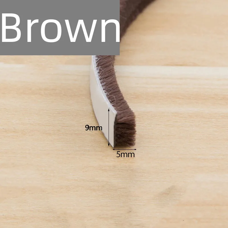 PVC Door Seam Seal Strip Wooden Door Edge Brush Door Windproof Dust - View #12
