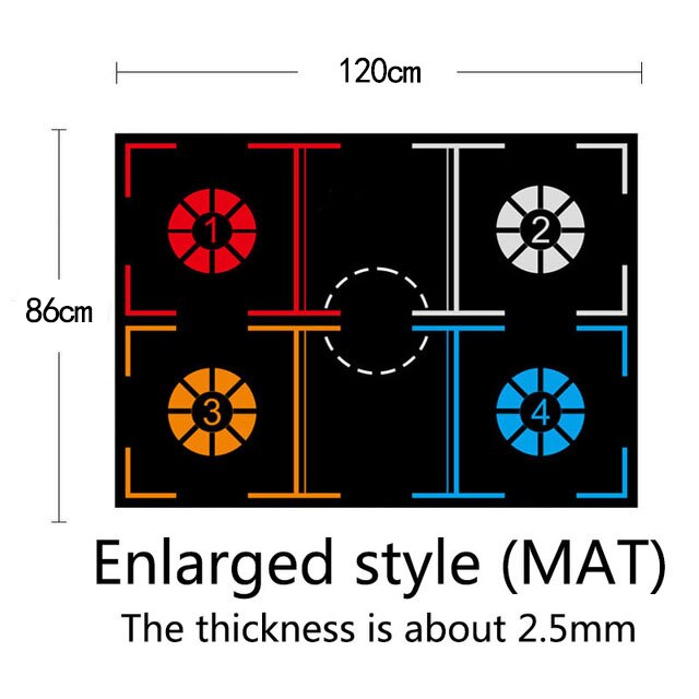 Tapis d'entraînement au pied de basket-Ball antidérapant, système d'entraînement régulier, accessoires auxiliaires de sport pour le contrôle du ballon avec un sac de transport: Set 2