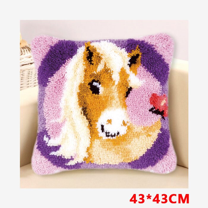 Animals Latch Hook Kit Knooppakket Smyrna Button Package Klink Haak Knoopkussen Pakket Button Pad Package Handwerken Knooppakket: BZ247-43-43