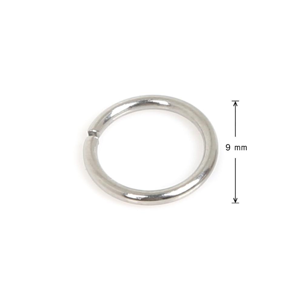 200 Stuks 4/5/6/7/8/9/10 Mm Rvs Ringetjes enkele Loops Open Jump Rings & Split Ringen Voor Diy Sieraden Vinden: 06