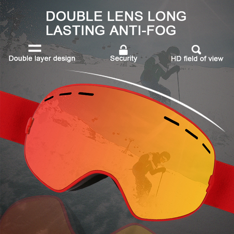 Gafas de esquí de X-TIGER para hombre y mujer, accesorios de esquí para deportes al aire libre, antiniebla, equipo de esquí, novedad de 2022