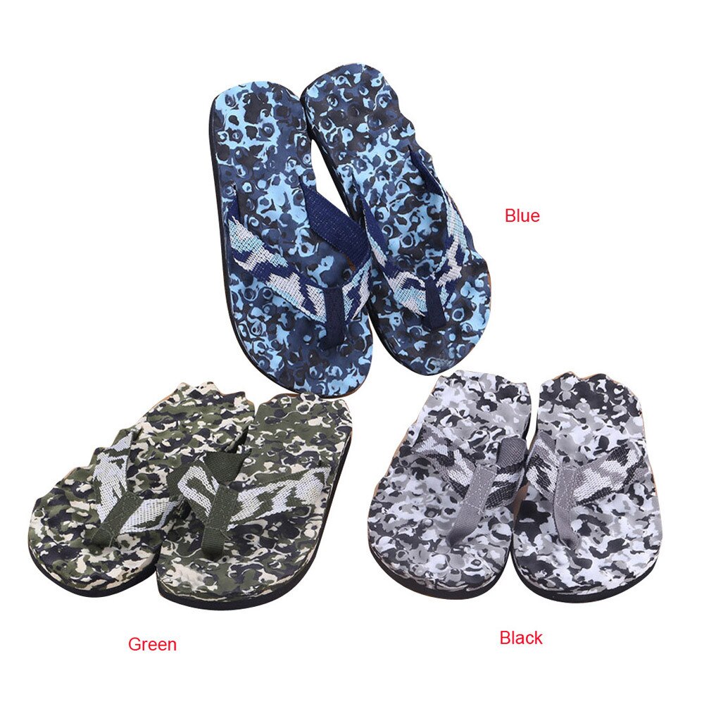 Hommes Camouflage tongs pantoufles chaussures sandales pantoufle intérieur et extérieur décontracté hommes antidérapant chaussures de plage sapato masculino 40-45