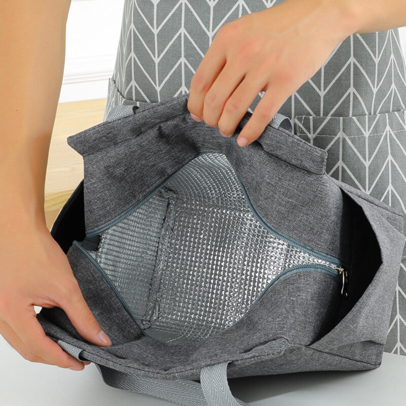 Large Capacity Cooler Bag Oxford Portable Zipper Thermal Lunch Bags Insulated Freezer Bag Camping Picnic Bag
