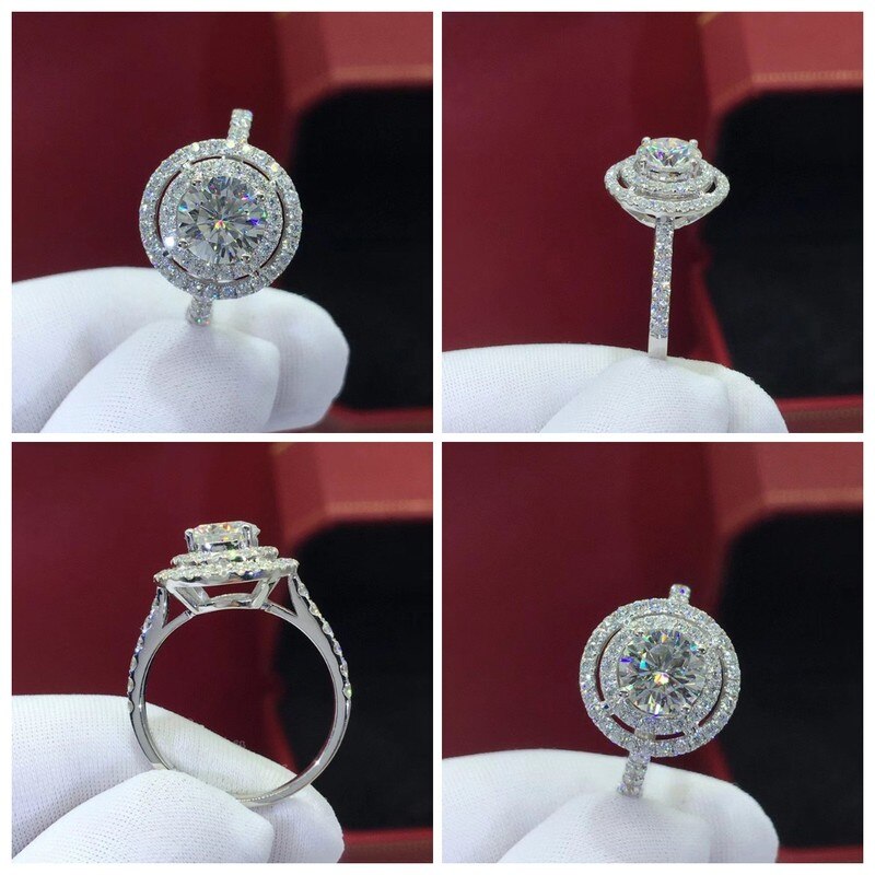 Caoshi Volledige Glanzende Cz Engagement Rings Vrouwen Graceful Accessoires Met Dazzling Zirconia Delicate Luxe Lady Sieraden