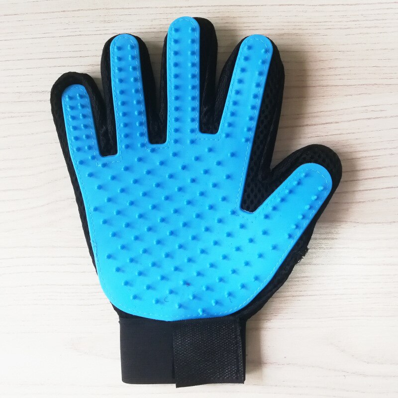 Silikon Hund Hundesalon Handschuh Katzen Pinsel Kamm Deshedding Haar Handschuhe Hunde Schlecht Reinigung Liefert Ebene Kämme: Himmel Blau Rechts Hand