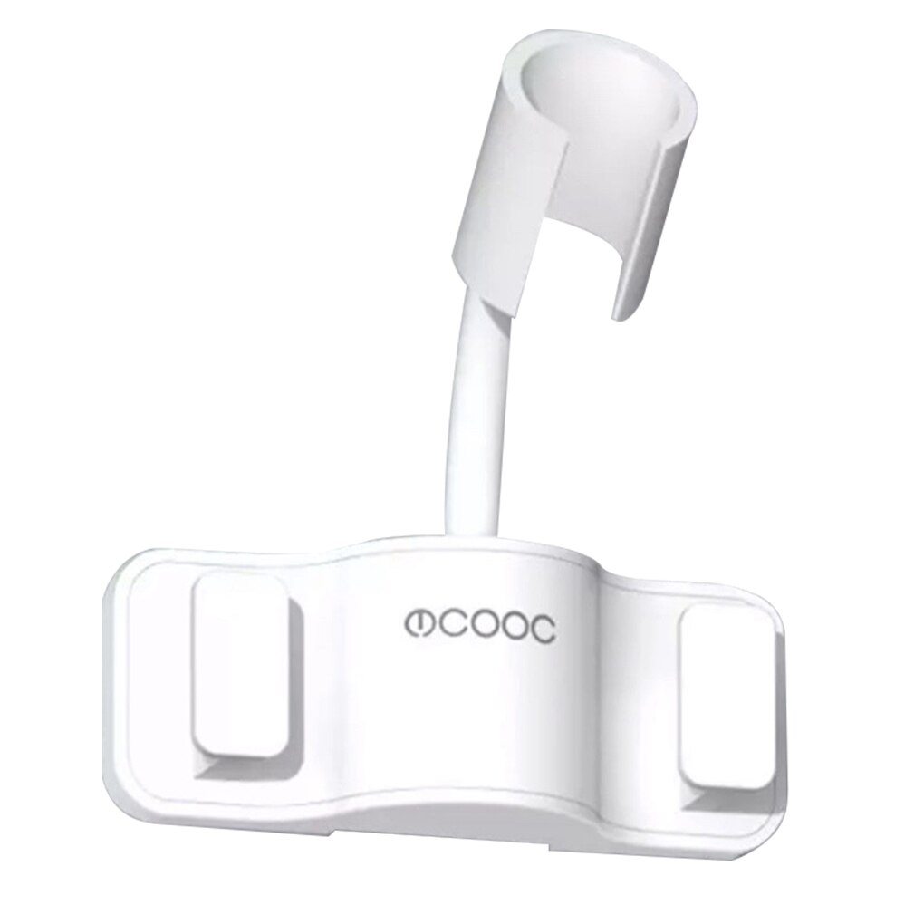 Recableght Douche Houder Verstelbare Douchekop Houder Muur Stand Punch-Gratis 360 ° Beugel Base Ondersteuning Douche Badkamer Accessoire: White