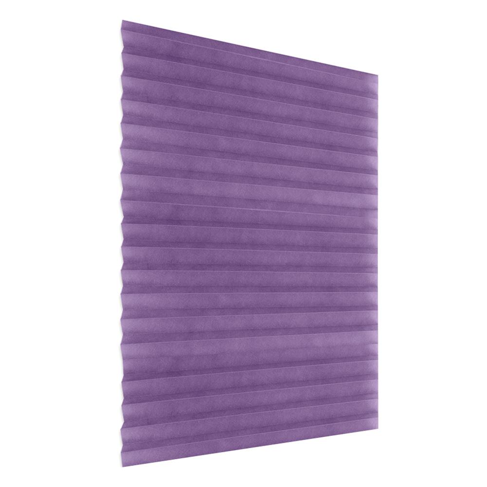 Self-Adhesive Pleated Blinds Half Blackout Curtains for Bathroom Balcony Shades for Living Room Window Coffee Door House Decor: Purple / 60X150cm
