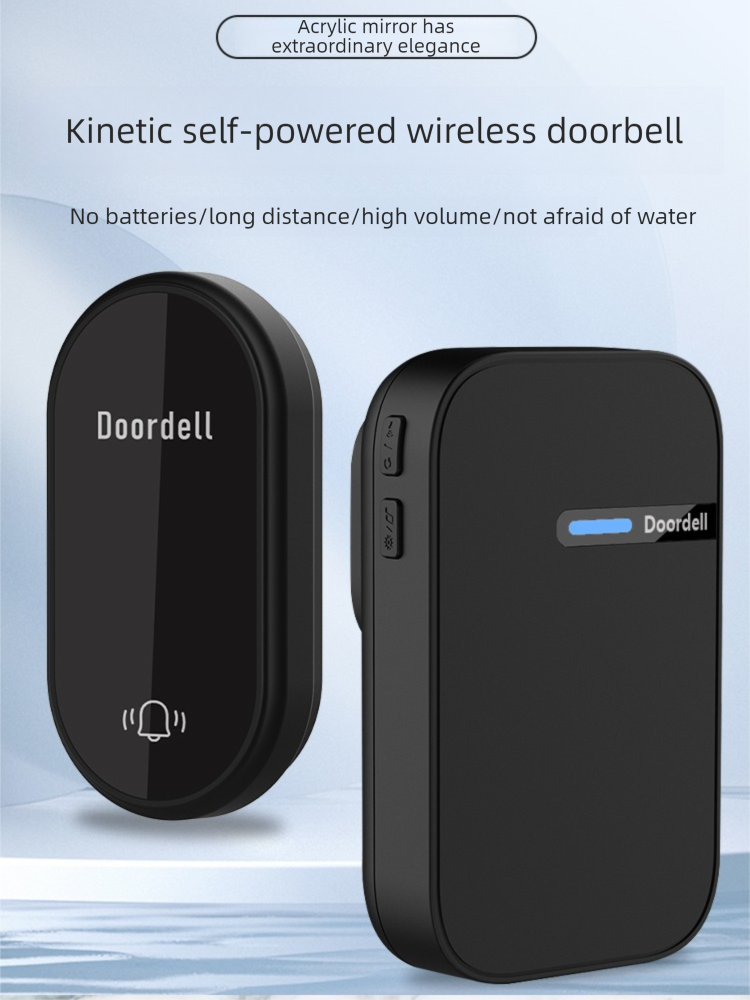 Acrylic Lens Battery Free Waterproof Self Powered Doorbell High Volume Wireless Electronic Emergency Call Device