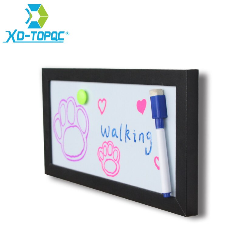 XINDI 15x30cm Mini Whiteboard MDF Frame Magnetic White board Home Decorative Memo Message Erasable Boards WB20