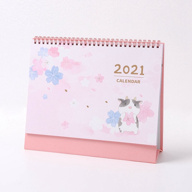 Tegneserie trykt kalender ins stil kirsebærblomst skrivebord kalendere dagligt planlægning  .08.12: Pk1