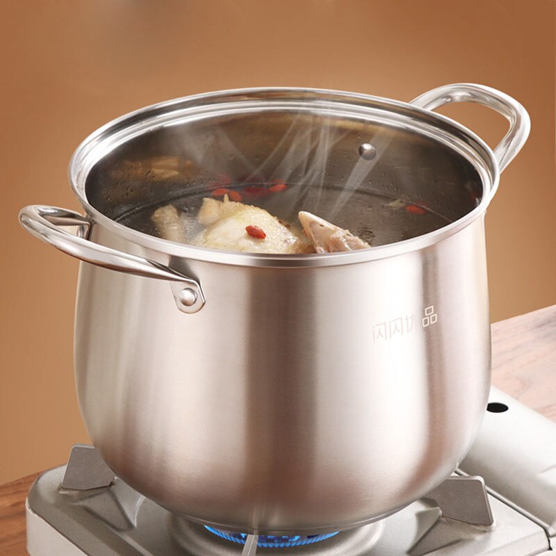 Beemsk 4l rostfria soppgrytor med ånglåda 24cm 304 nudelmike gröt lagergryta för gasspis induktionsspis
