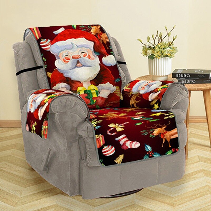 1/2/3/  personers sofadæksler til stuen 3d digitalt mønster sofadæksel juledekorationssektionssofa slipcover sofa mat