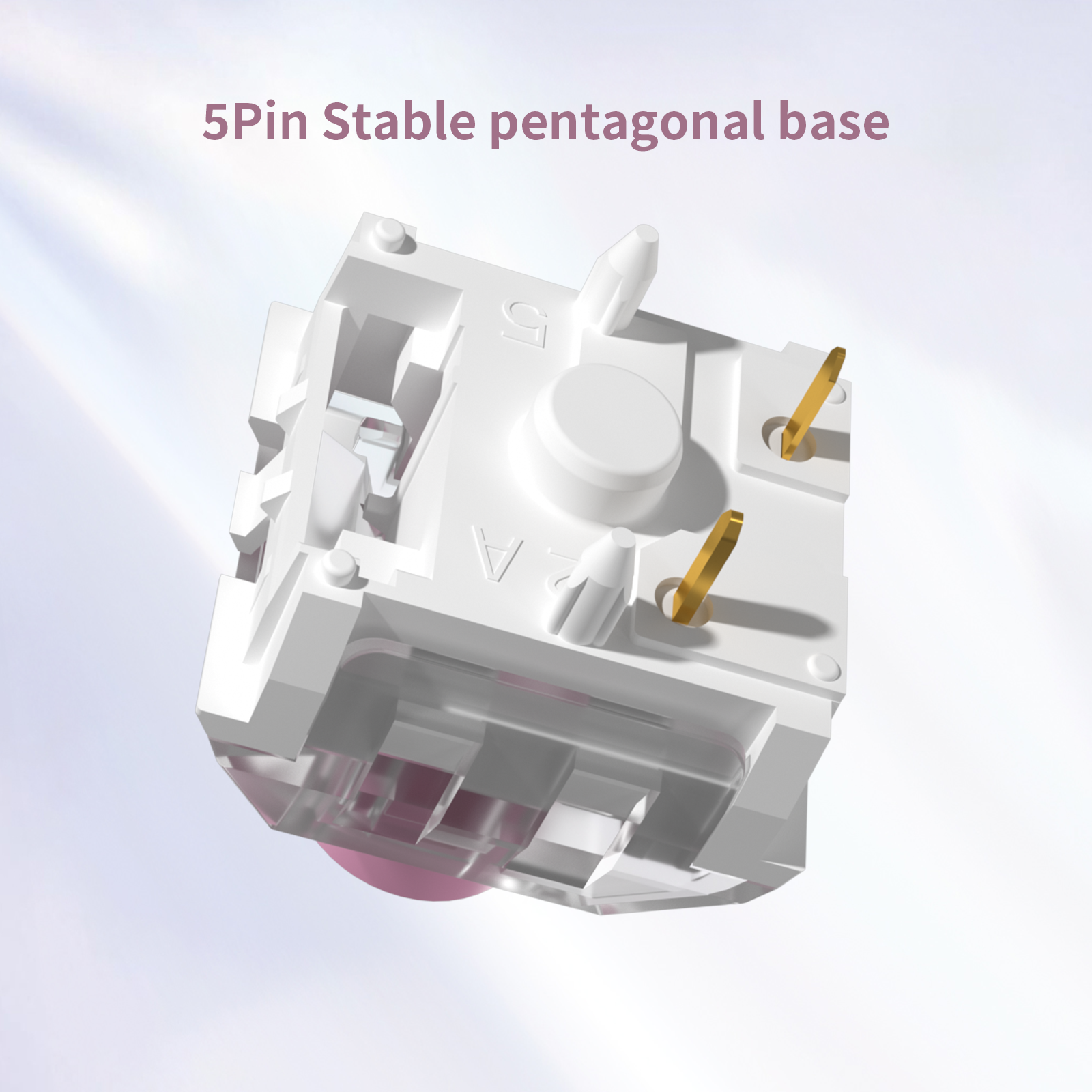 1/3/5Pcs Kailh Box Stille Roze Toetsenbordschakelaar Voor Mechanisch Toetsenbord Diy Rgb/Smd Stofdicht Waterdicht Compatibel Cherry Mx