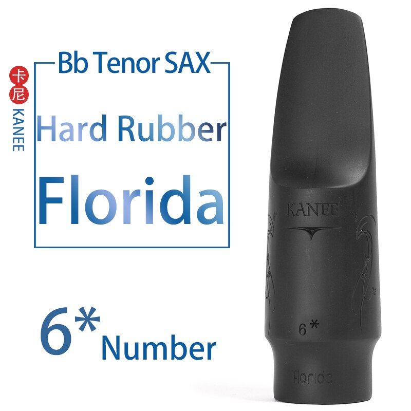 KANEE Hard Rubber mouthpiece Eb Alto Bb Tenor Bb soprano Saxophone mouthpiece Pop/Jazz: Tenor FL 6 half