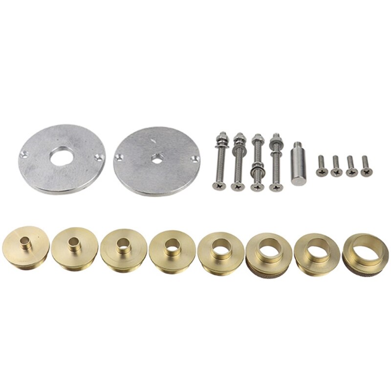 Aluminum Router Table Insert Plate with Rings Woodworking Benches Trimmer Tool