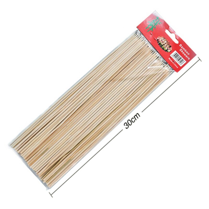 Bamboe Spiesjes Houten Bbq Kebab Fruit Chocolade Fontein Stok Party Buffet Eten Wegwerp Gehaktballen Platte Paddle Picks Roosteren