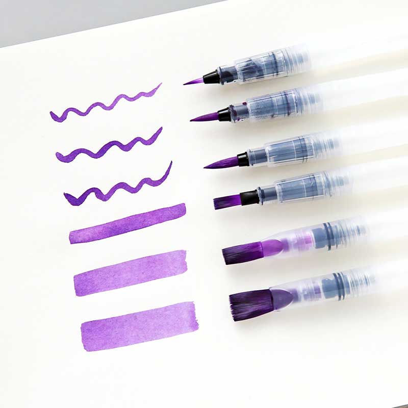 Pincel de agua recargable para pintar, pluma de tinta de punta suave para dibujo, caligrafía, ilustración, suministros de arte, 1 ud.
