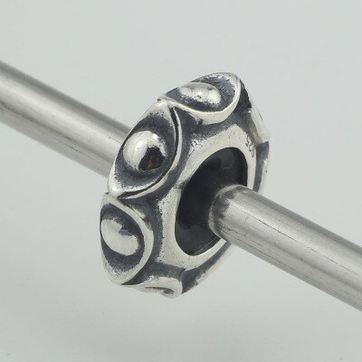 Authentic 925 Sterling Silver Spacer Stopper Heart Flower Bead Charm Fit European Style 3mm Bracelet Jewelry: TBS219-4