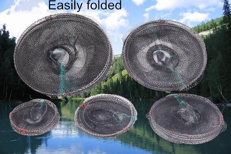 1pc Fishing Collapsible Trap Cast Keep Net Crab Crayfish Lobster Catcher Pot Trap Fish Net Eel Prawn Shrimp Live Bait