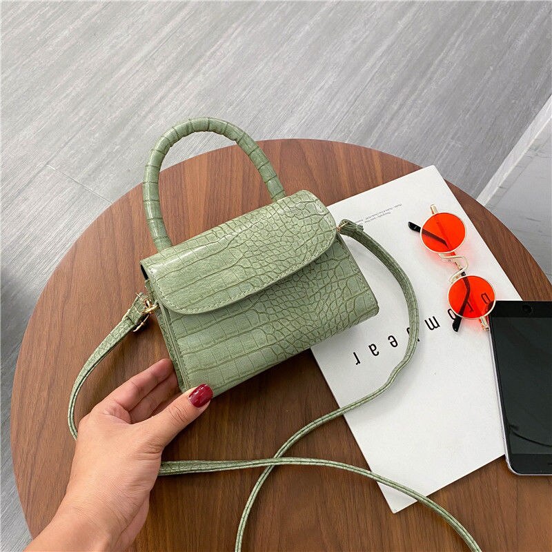 Vrouwen Schoudertas Pu Leer Krokodil Patroon Korte Vrouwen Casual Messenger Tassen Voor Vrouwen Crossbody Tassen Zomer Reizen