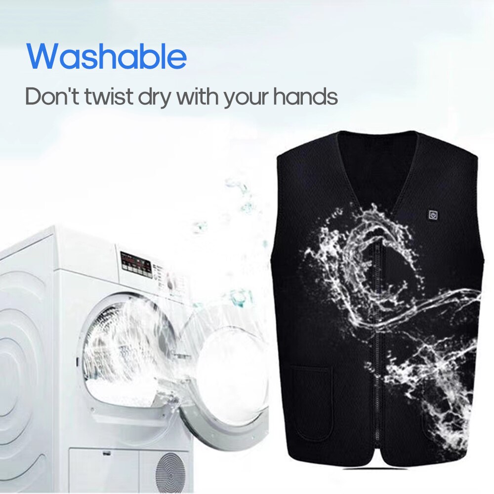 Outdoor Heated Jacket Heating Vest Hiking Clothing USB Charging Intelligent Electric Heated Vest Heating Clothes Submersible