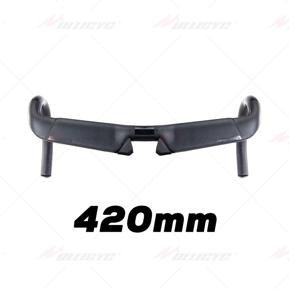 Carbonio integrato manubri S-W Aerofly carbonio manubrio opaco 31.8*400/420/440mm con attacco manubrio in lega VG 90/100/110mm: Handlebar 420mm