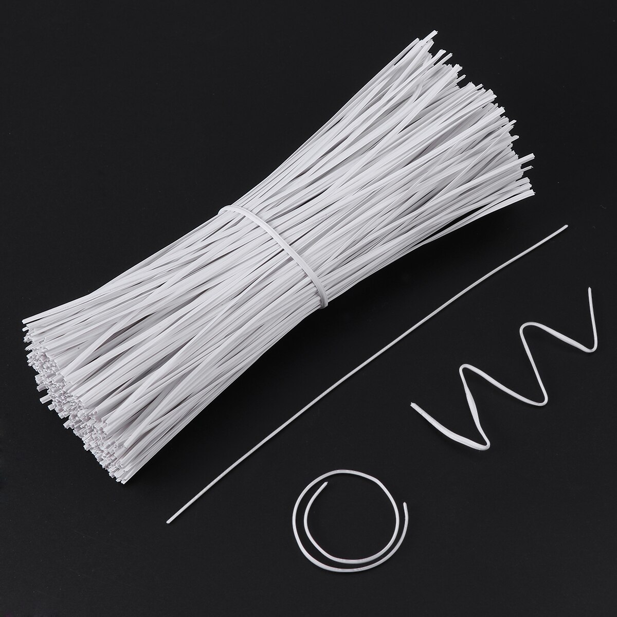 Fil de fer torsadé 15cm | Fil de fer revêtu de plastique, attaches de câble 500 pièces