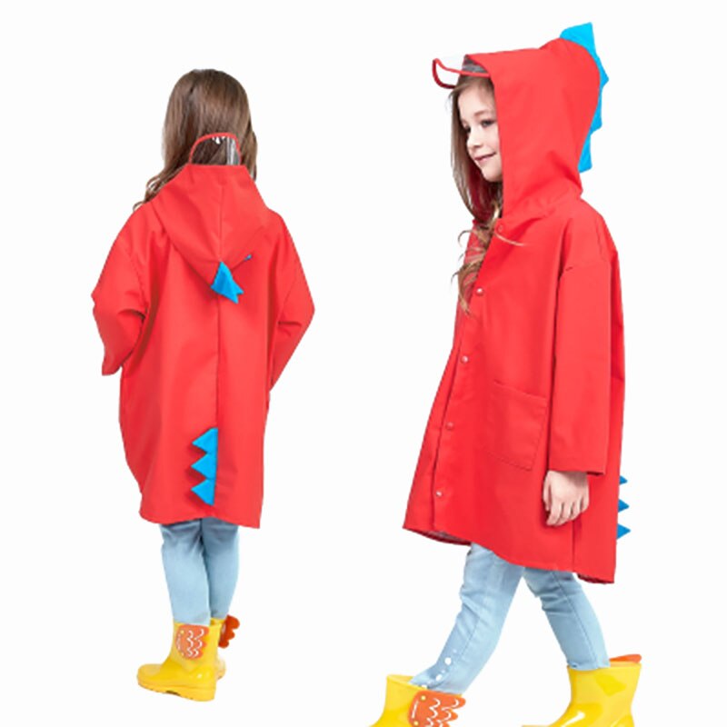 Peuter Baby Jongen Meisje Regenjas Voor Kinderen Dinosaurus Regen Jas Cartoon Waterdicht Hooded Cover Regenkleding Lbv