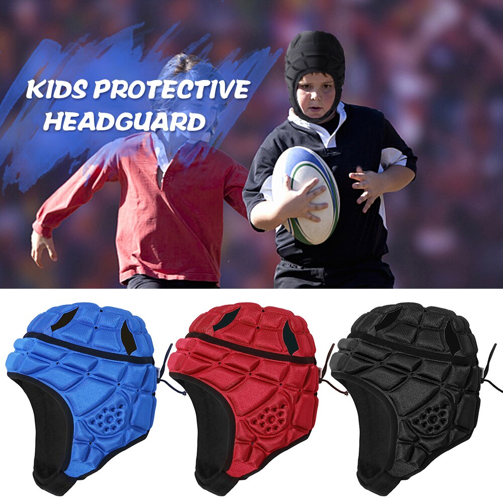 Helmet Kids Adjustable Anti-Collision Football Soccer Helmet Guard Breathable Sport Head Protector Children Soft Padded Headgear