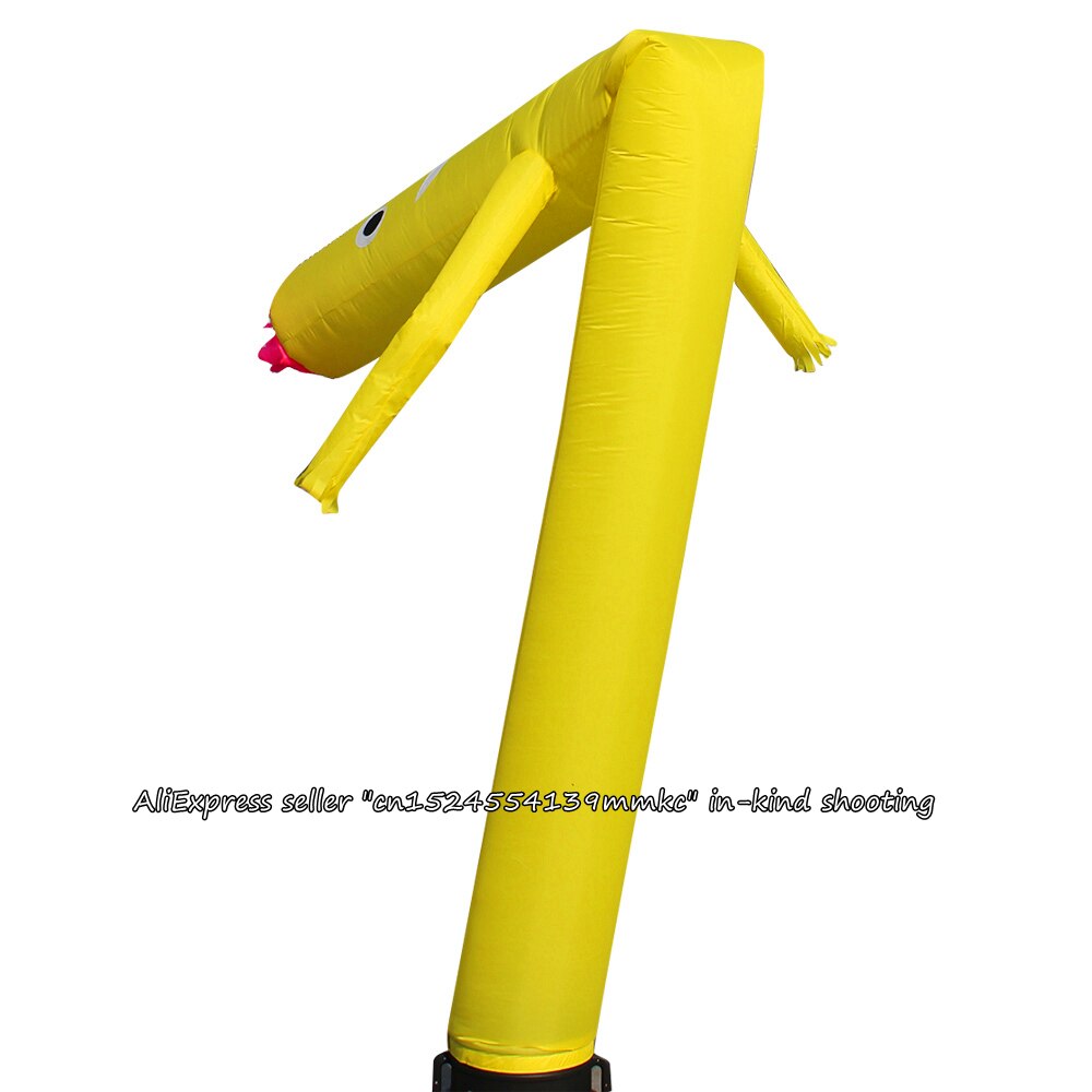Aire bailarín Sky Dancer tubo inflable cielo títere hombre marioneta 20 pies 6M para 45CM soplador (amarillo)