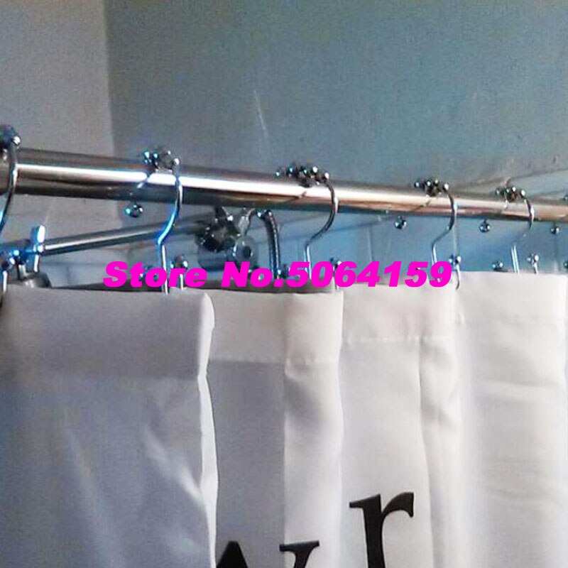 Stainless Steel Bathroom Bar Curtain Hanging Bar Curtain Rod Telescopic Bar Spring Shower Curtain Rod Free Installation Drilling