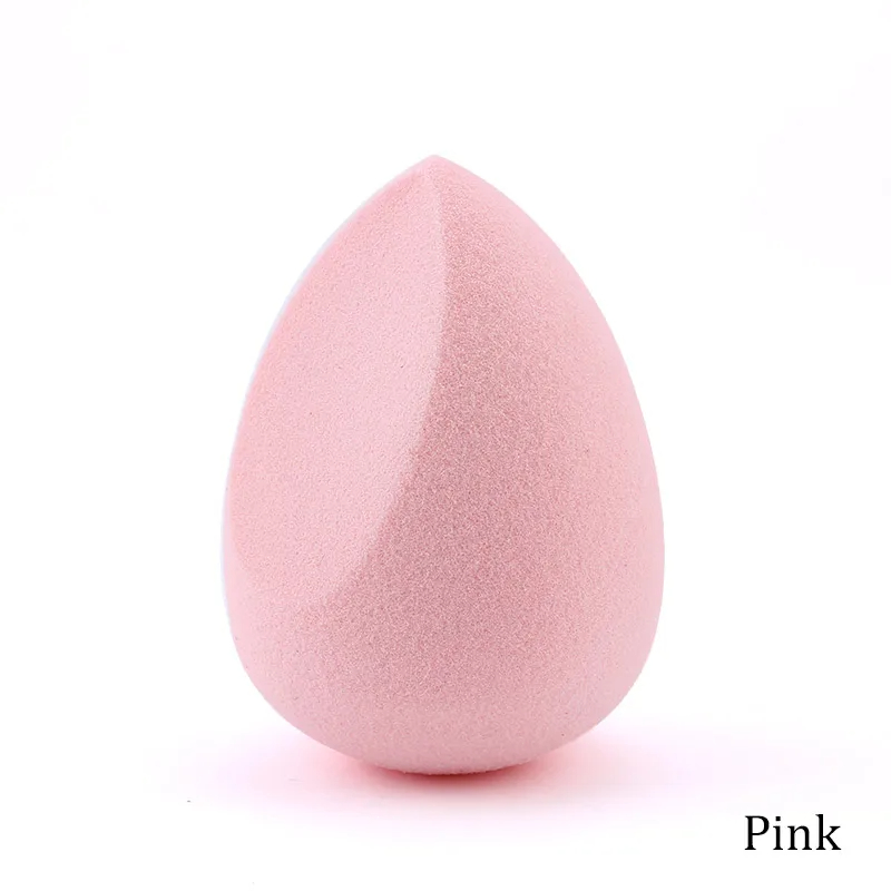 Esponja de maquillaje veteado con forma de gota de agua, esponjas correctoras para base, polvo mezclado húmedo seco, esponja cosmética, accesorios de maquillaje: Azul