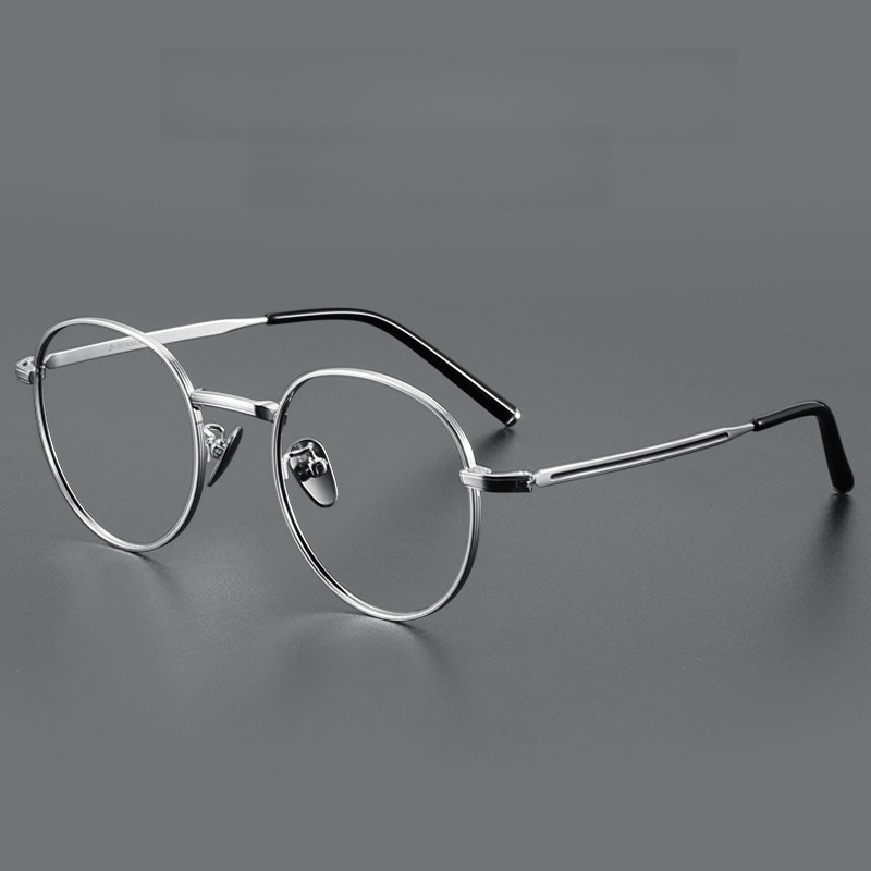 Gafas de FIRADA, gafas redondas Retro de titanio puro, gafas graduadas ópticas cómodas, montura para hombres y mujeres 1820-C