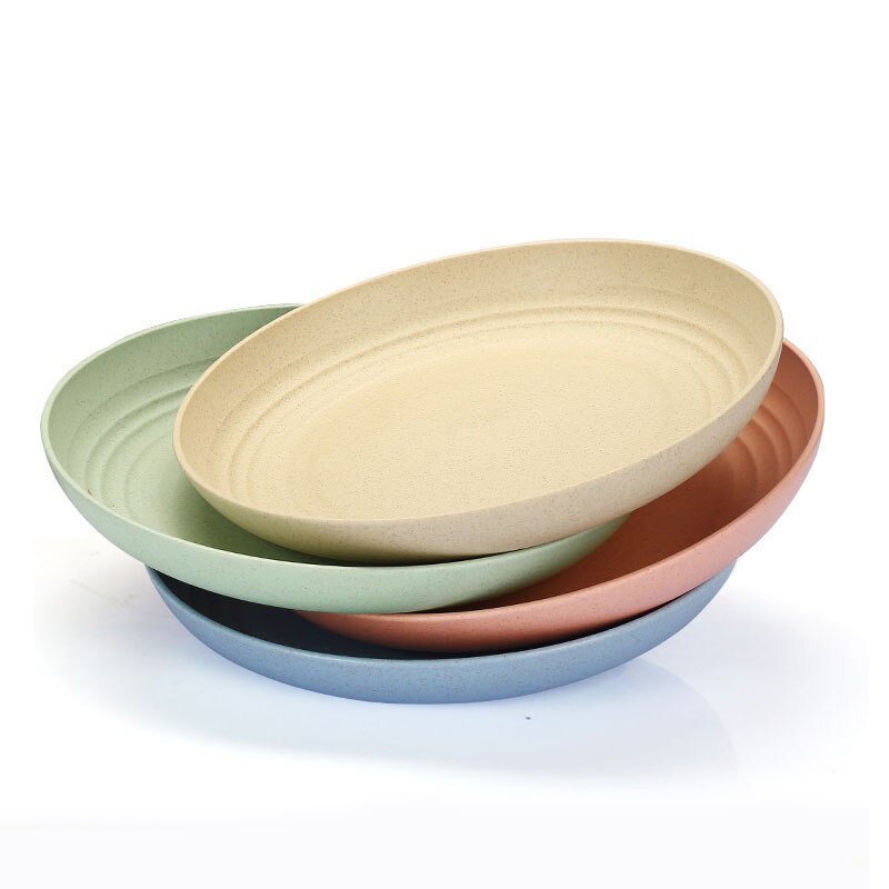 Juego de vajilla de Fibra de trigo no tóxica, cuenco para ensaladas, suministros de cocina, accesorios de cocina, 4 Uds.