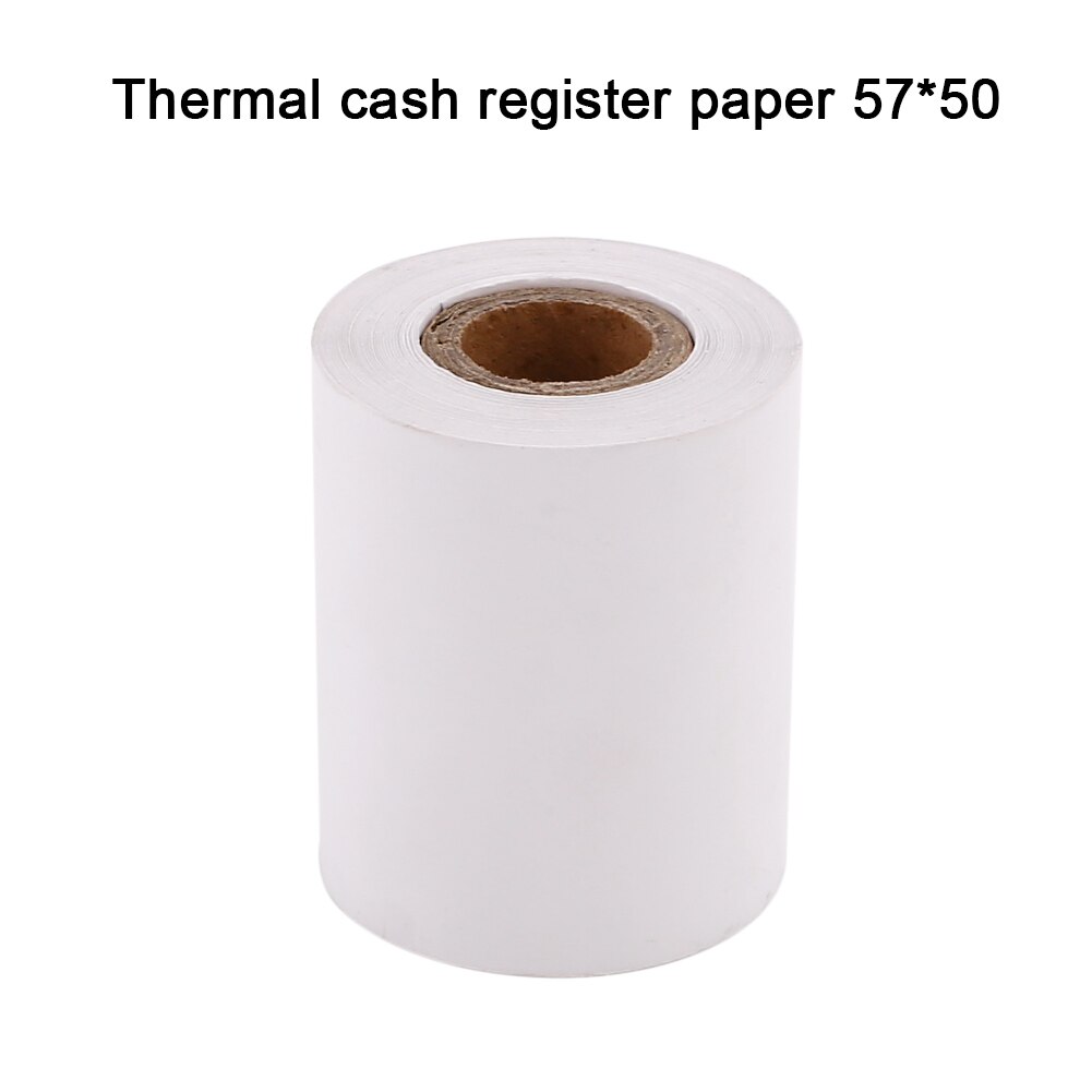 Termisk papir holdbart universal 16m enkeltlags kontorrekvisita kasserer utskriftspapir 57*50 pos maskinverksted kvitteringspapir