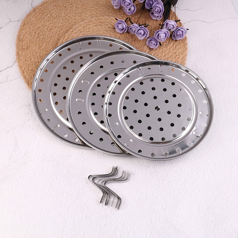 1pc Stainless Steel Steamer Rack Insert Stock Pot Steaming Tray Stand Cookware Tool