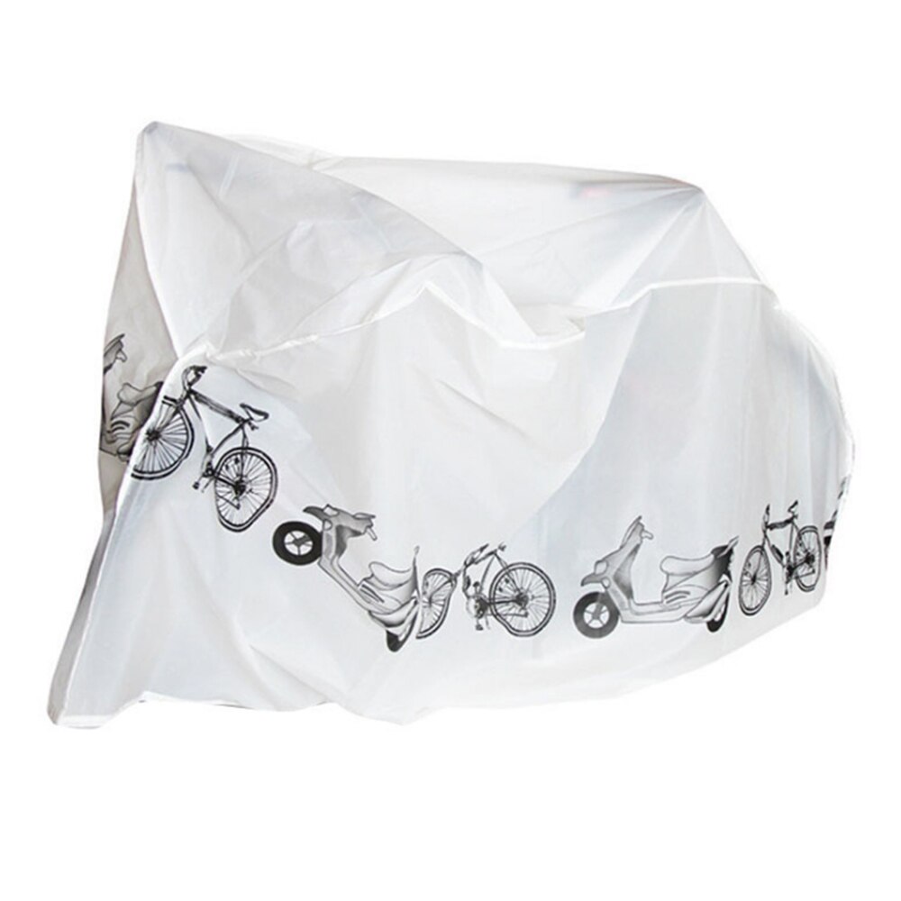 Udendørs uv beskytter cykelovertræk cykel regn- og støvtæt dækning solskin uv beskyttende vandtæt dæksel til cykler: Hvid