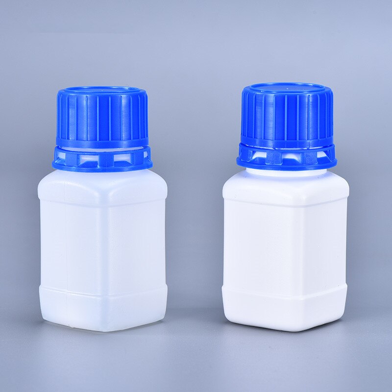 10Pcs Empty Square Plastic Bottles Leakproof Liquid Storage container Food Grade HDPE bottles 60ML/100ML/250ML
