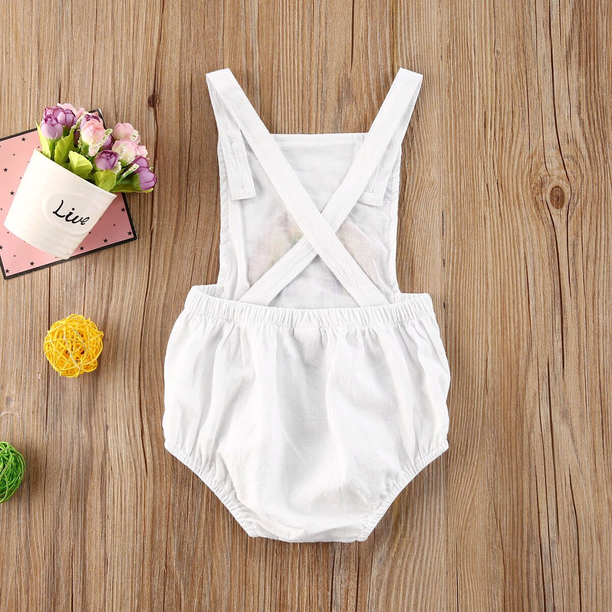 0-24m recém-bonito infantil bebê meninas meninos macacão/vestido arco-íris impressão sem mangas branco macacões outfits