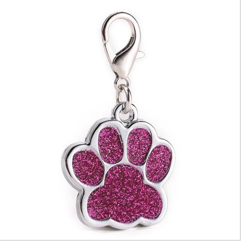 20 Stuks Pet Identificatie Tag Kat Halsband Accessoires Anti Verlies Gegraveerd Telefoon Naam Identificatie Tag Hangers: ROSE RED