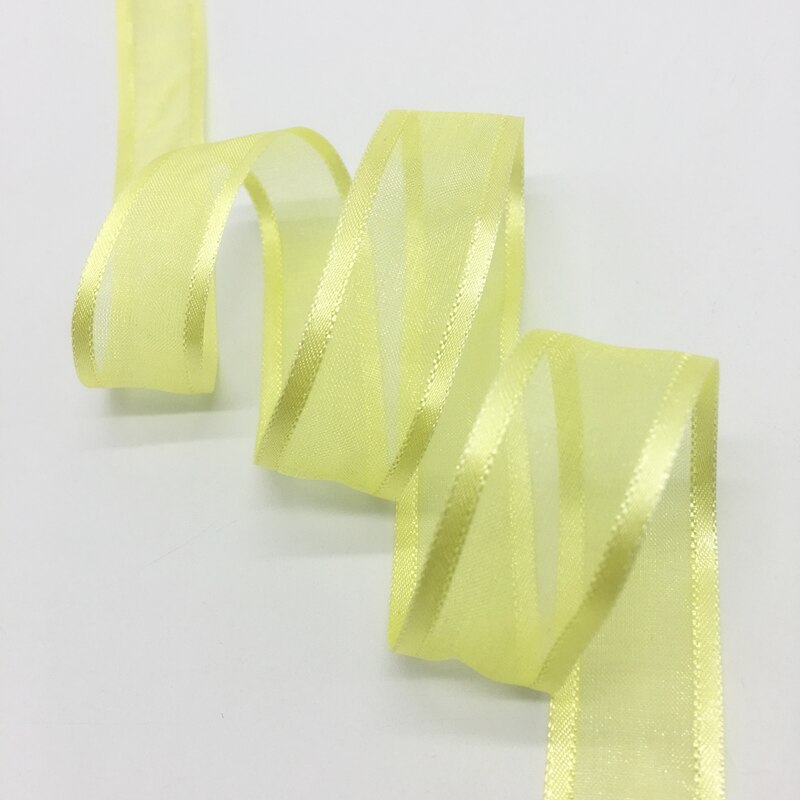 5 Meter 3/4 "(20mm) breitseite Organza Band Bogen Hochzeit Weihnachten Party Verpackung Dekoration Spitze Handwerk wählen Farben: 03
